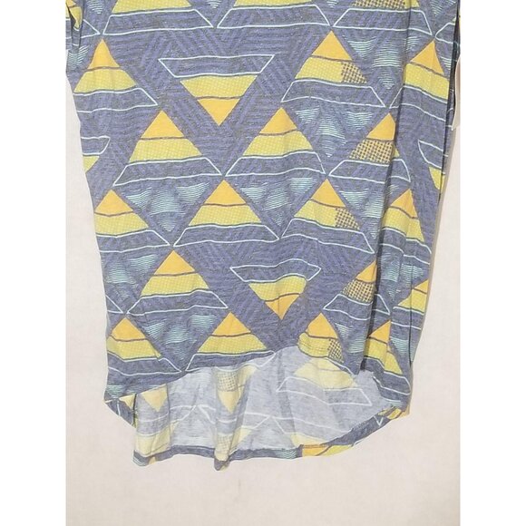 lularoe Irma tunic short sleeve geometric blue orange yellow xs READ new - Picture 8 of 9